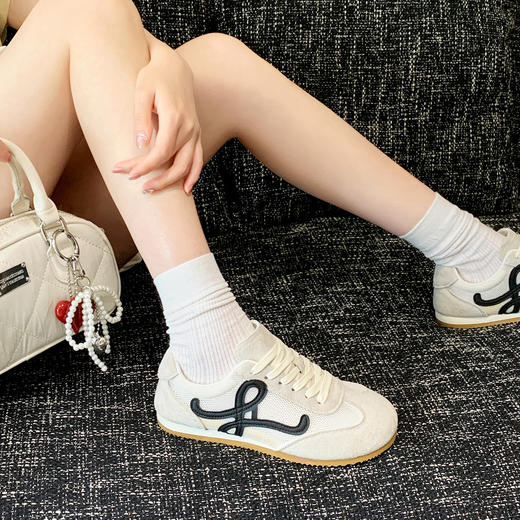 西遇复古德训鞋女新款春夏爆款美式百搭运动鞋轻便休闲鞋D0156606 商品图4