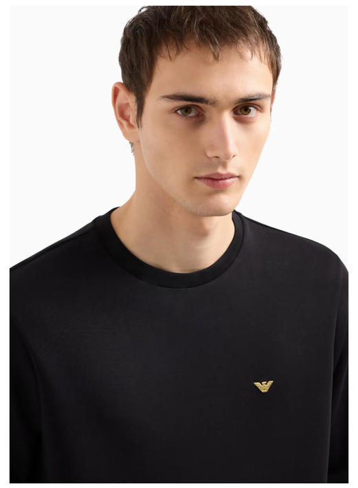 E@ 金标小刺绣 双面平纹 经典圆领卫衣 WY901 商品图1