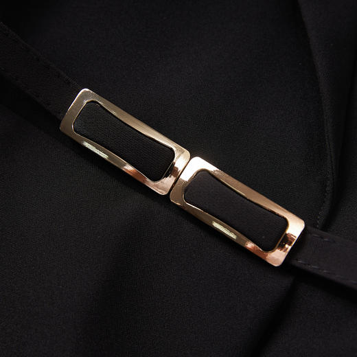 「高货wl」全新升级【铂金会员413/天猫559/差价146】(45021)洛诗琳优雅知性通勤连衣裙2025秋季新款高级感收腰A字裙女 商品图2