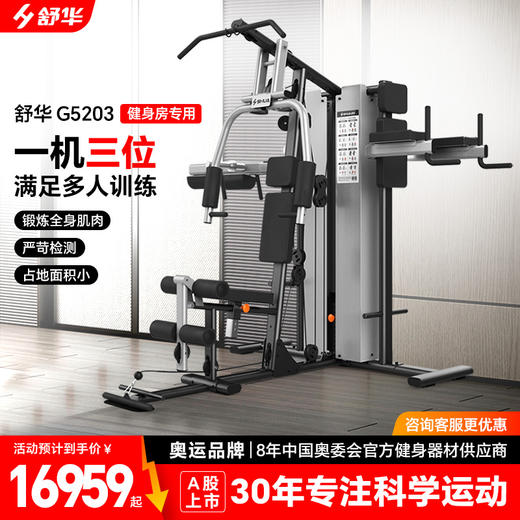 舒华高端室内健身房专用三人站综合型力量器械运动训练器SH-G5203 商品图0
