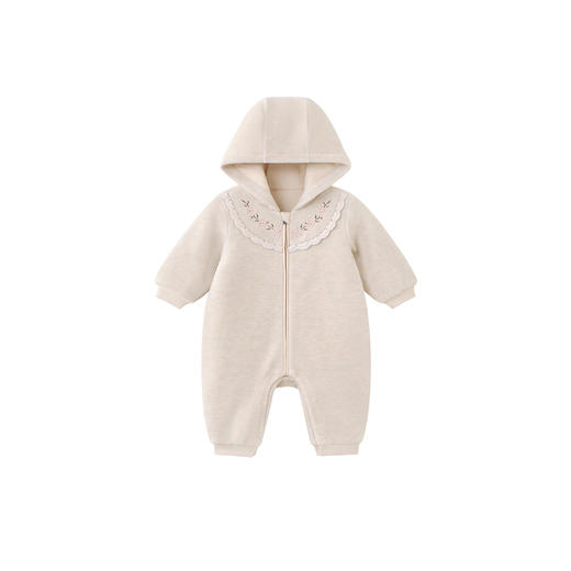 【商场同款】英氏婴儿哈衣连身衣爬服冬季舒适保暖长袖连帽新款 商品图4