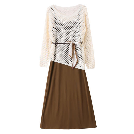 HR YF2610系带收腰吊带裙两件套 商品图4