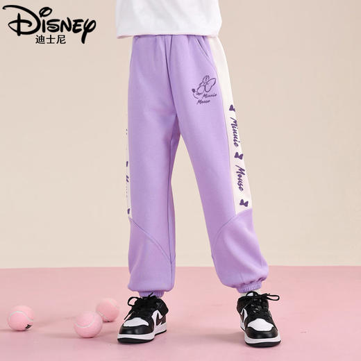 迪士尼女童运动裤春秋外穿2024新款儿童裤子秋季洋气女大童卫裤潮 商品图0
