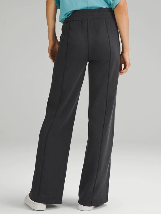 点此购买 lulu露露春秋季女士中腰罗纹直筒阔腿裤 ye 328894 商品图6