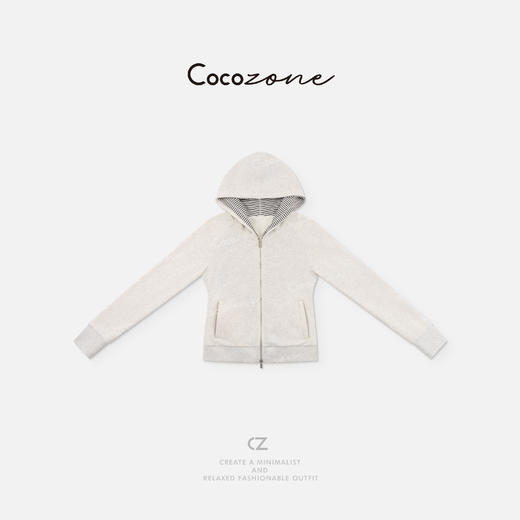 COCO ZONE 刘一一“双拉链外套”100棉层次感 假两件外套 CD1A1185 商品图0