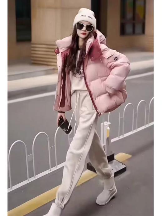 【孤品捡漏】微瑕（羽绒服）G239粉色撞色羽绒服-喜出 商品图2