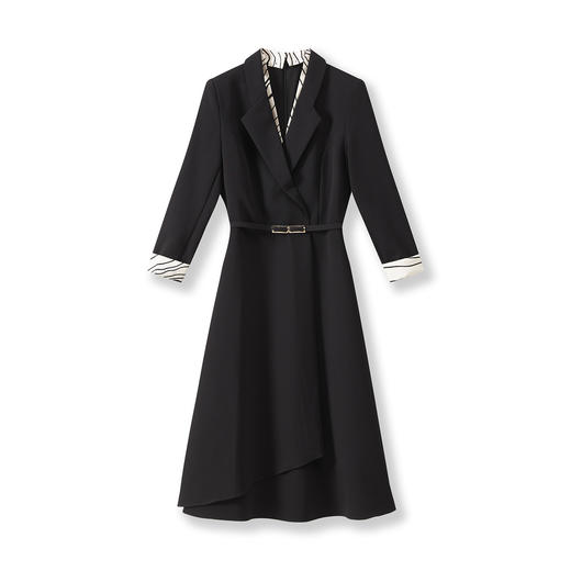 「高货wl」全新升级【铂金会员413/天猫559/差价146】(45021)洛诗琳优雅知性通勤连衣裙2025秋季新款高级感收腰A字裙女 商品图4