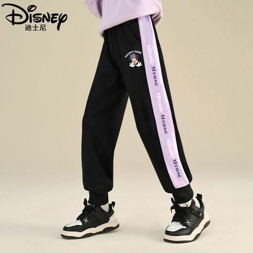 迪士尼女童加绒裤子一体绒儿童运动裤冬季加厚保暖裤洋气大童卫裤 商品图0