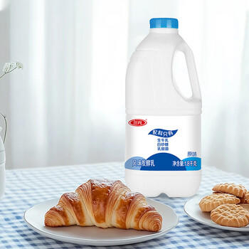 三元原味大桶风味酸牛奶1.8kg/桶 家庭装酸奶 新老包装交替发货 商品图3