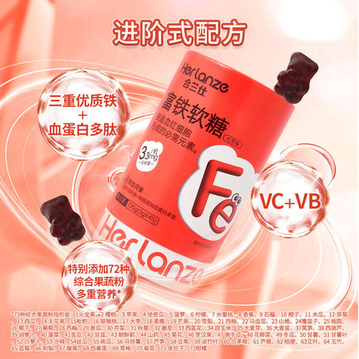 合兰仕富铁软糖135g（3g*45） 商品图2