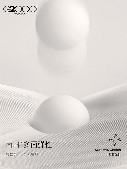 G2000【烟管裤/多面弹性/商场新款】女装FW25商务通勤九分裤西裤56251016 商品图3