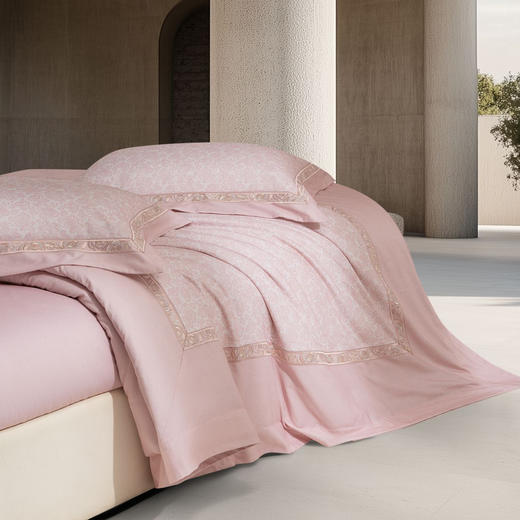 自然醒140支长绒棉磨毛高端绣花四件套100%全棉刺绣被套罩纯棉床单轻奢床上用品4四季GDS 商品图3