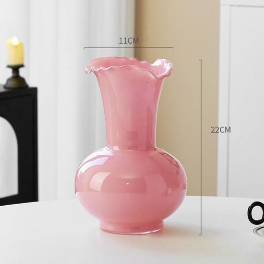 中古玻璃花瓶插鲜花瓶子法式轻奢桌面摆件居家装饰品小众 商品图7