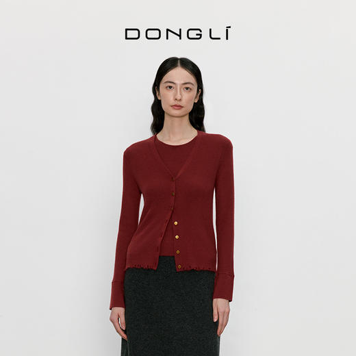 东黎 • 我不被驯化 华尔街 山羊绒女士V领长袖开衫 5018 商品图3