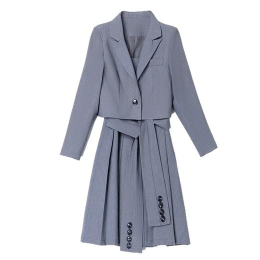 HR CPYY9025优雅风连衣裙套装西装款吊带连衣裙两件套 商品图4