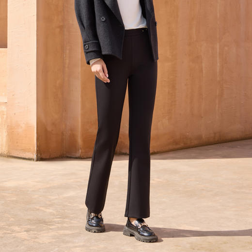 半身缘女裤 春季针织舒适百搭优雅鱼尾裤261102M10320025 商品图4