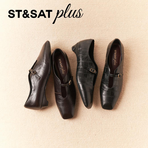 星期六英伦风气质金属扣低跟皮鞋SSD3111090 商品图4