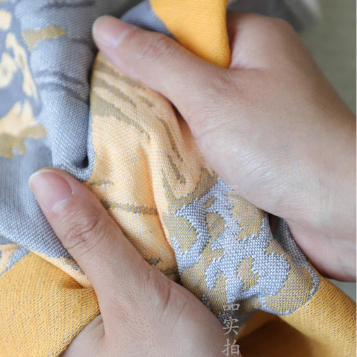 【到手2只】MAYNOS加厚纱布枕巾，加厚全棉6层纱，亲肤透气吸汗，柔软纤薄，活性印染工艺不，细密包边，走线平整，油画般艺术高颜值，更舒适的睡眠体验~ 商品图7