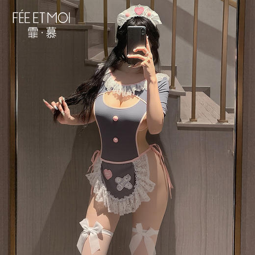 【霏慕】甜心女仆开裆连体衣套装7913 商品图6