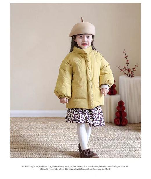【孤品捡漏】（微脏）G244鹅黄女童加厚加绒棉服-喜出 商品图5