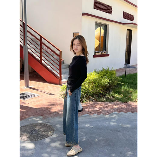 2508512   设计款 花边牛仔裤（送腰带） 商品图5