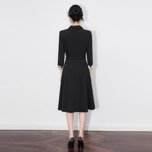 「高货wl」全新升级【铂金会员413/天猫559/差价146】(45021)洛诗琳优雅知性通勤连衣裙2025秋季新款高级感收腰A字裙女 商品图1