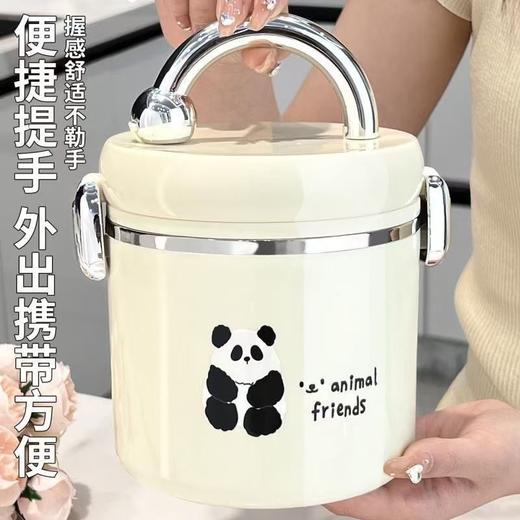 【热饭随时吃，幸福不打折！】保温饭盒304不锈钢 上班族可微波炉加热便当 盒学生儿童饭菜烫壶碗，304不锈钢保温饭盒🔥密封防漏+微波加热，2层/3层大容量任选，学生党&上班族必备💼🍱 商品图3