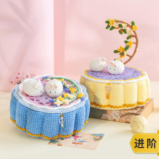 苏苏姐家月饼收纳盒手工diy毛线编织材料包冰条线自制钩针小物预 商品图0