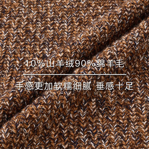 lost in echo2025早秋新款舒适保暖宽松阔版翻领高级羊毛针织外套 商品图2