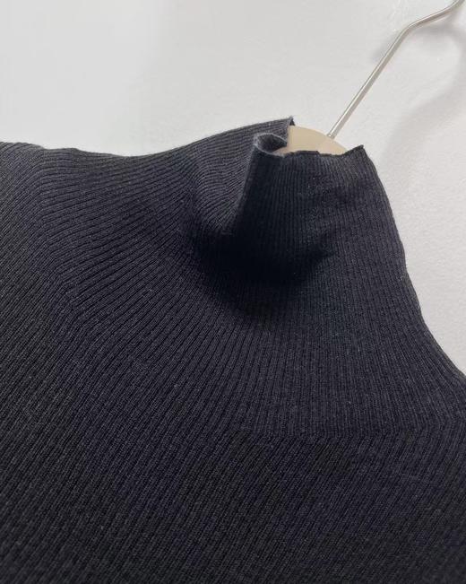 【孤品捡漏】G209高领黑色针织打底衫-喜出 商品图2