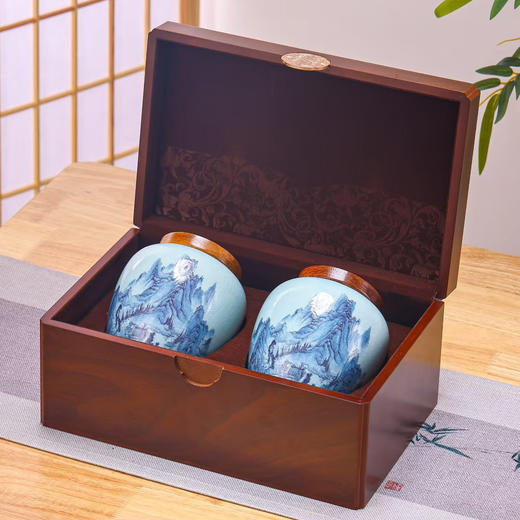 黑胡桃【木盒 双瓷罐】85元一套/一件8套 商品图1