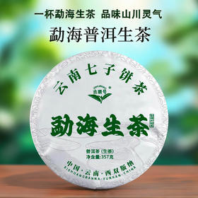 吉顺号普洱茶叶2023年勐海生茶饼357克/饼现货批发