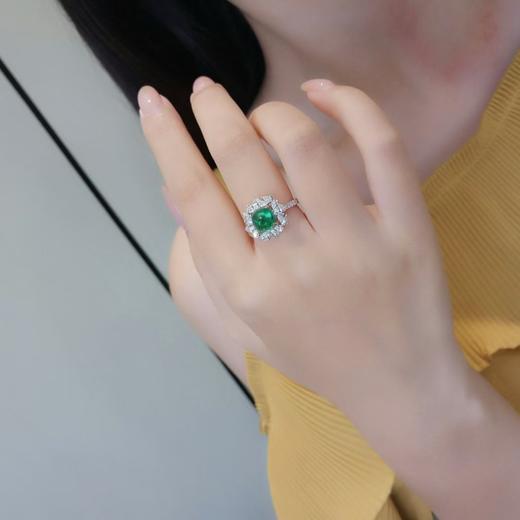 2.15ct素面祖母绿戒指 商品图3