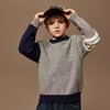 【孤品捡漏】官网198元（ASK品牌）G198男童灰色拼色四道杠袖毛衣-喜出 商品缩略图1