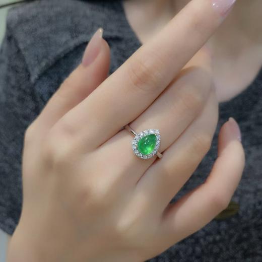1.45ct素面祖母绿戒指 商品图3
