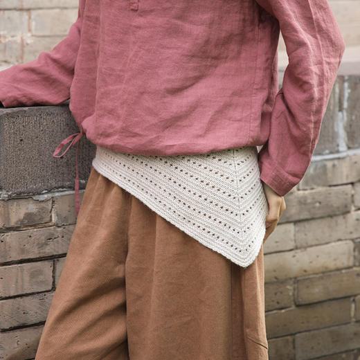 绽放女装KS157朵/镂空针织肌理感一片式高级感系脖三角巾百搭配饰 商品图2