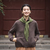 绽放589朵/油画卫衣·超柔云感棉简约立领开襟插肩长袖卫衣女外套 商品缩略图0