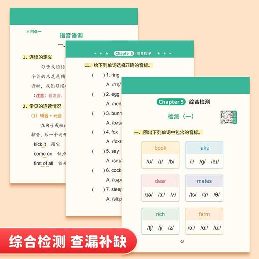 小学英语随身学口袋书趣味学音标自然拼读英语语法单词速记随身记小巧方便携带的口袋书 商品图2