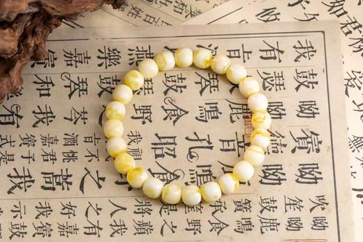 一周发货，附带权威检测证书【俄料蜜蜡手串】瓷白、金瓷白虎皮纹、金瓷白溶洞，3款花纹~2款咪数，7mm、9.5mm；3款手围尺寸，15厘米、19厘米、23厘米定制款 商品图4