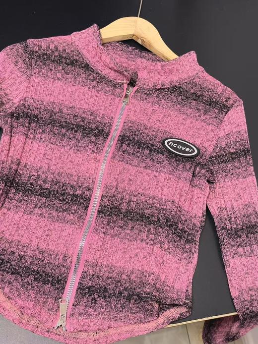 【孤品捡漏】G181女童渐变短款拉链针织衫-喜出 商品图2