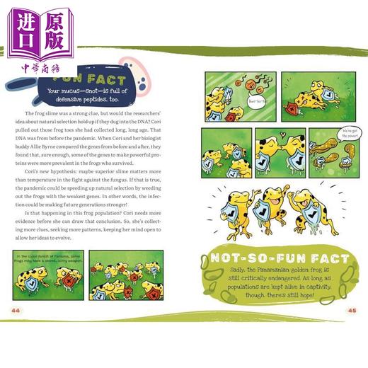 【中商原版】动物病菌背后的曲折 Sick! 英文原版 儿童科普读物 百科知识绘本 全彩漫画风格插图 进口童书 精装 8岁以上 商品图2