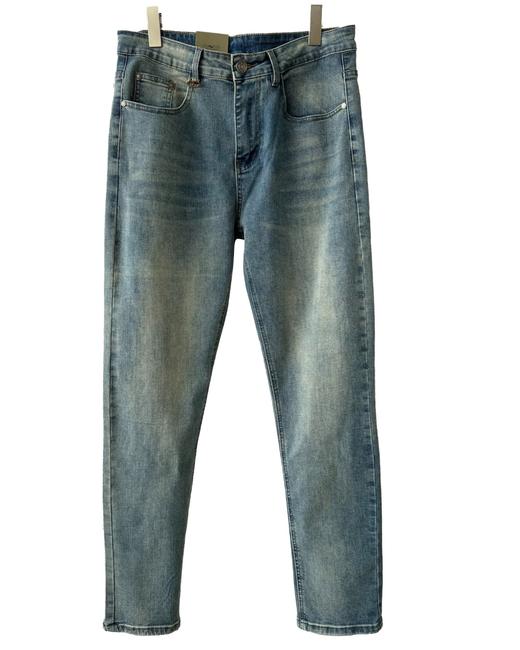 男款洗水微弹薄款小直筒牛仔裤长裤010 商品图0