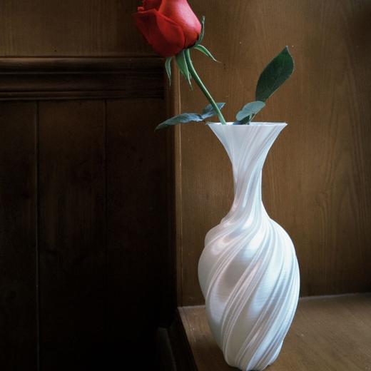 塑料3D打印丝绸简约干花瓶创意艺术装饰摆件北欧风高颜值网红花瓶 商品图7