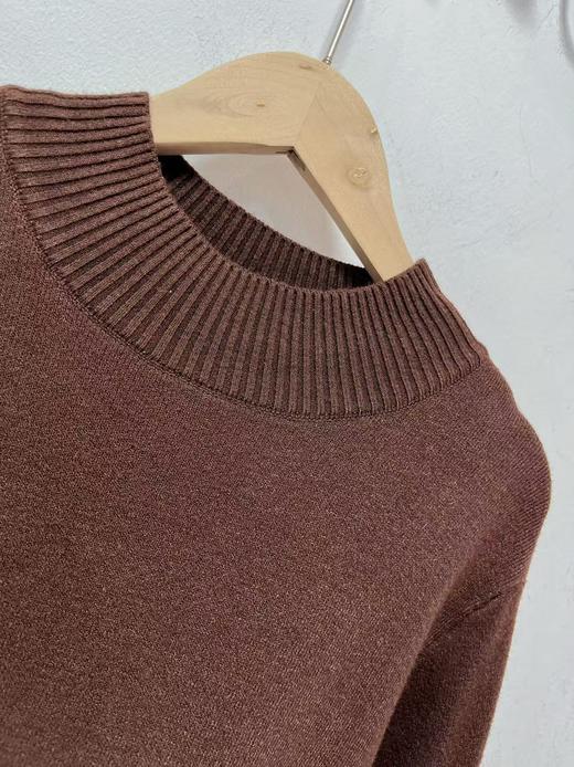 【孤品捡漏】G230-1咖色针织简约针织毛衣-喜出 商品图2