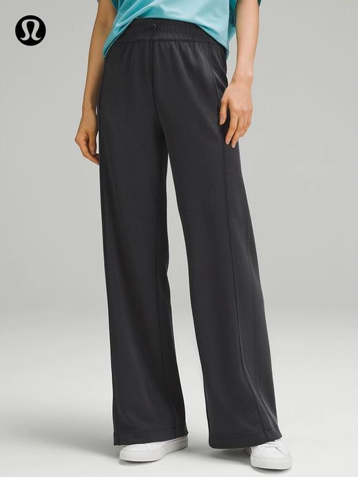 点此购买 lulu露露春秋季女士中腰罗纹直筒阔腿裤 ye 328894 商品图5