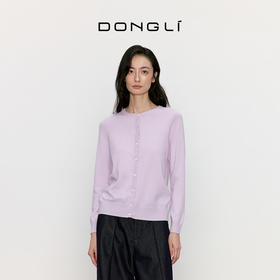 东黎 • 山羊绒女士秋冬圆领多色开衫 17A126