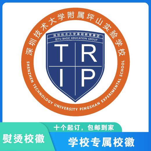 通版深圳技术大学附属坪山实验学校熨烫校徽名贴章可缝烫现货发51 商品图0