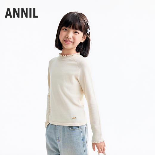 【实体店同款】女童长袖针织衫秋季新款安奈儿童装AG534134 商品图2