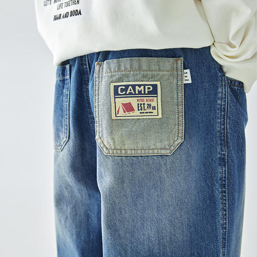 蓝汽水 休闲牛仔裤881B256015JY 商品图2