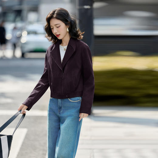 HR GSTX8091气质通勤风短外套时尚休闲夹克上衣 商品图2